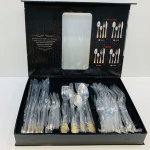 Gold Royal Salute | 24 Pieces Flatware Set