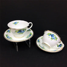 Charger l&#39;image dans la galerie, Blue Country Rose Cup and Saucer Set | Pair
